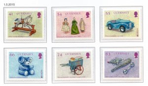 Guernsey 2015 Old Toys Set SG1556/1561 Unmounted Mint 