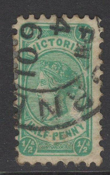 VICTORIA SG384 1901 ½d BLUE-GREEN USED