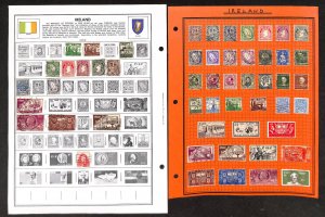 Ireland Stamp Collection on 18 Harris Pages, 1922-1986 (BK)