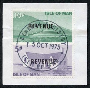 Isle of Man 10p and 5p QEII Pictorial Revenue CDS On Piece