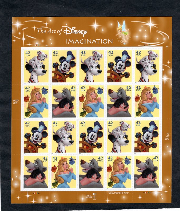 4342-4345 Art of Disney, MNH sheet/20 (#V111111)