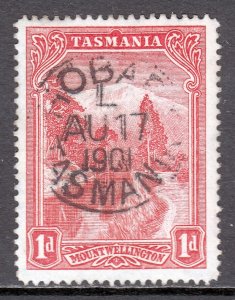 Tasmania - Scott #87 - Used - Light crease UR corner, pencil/rev. - SCV $3.00