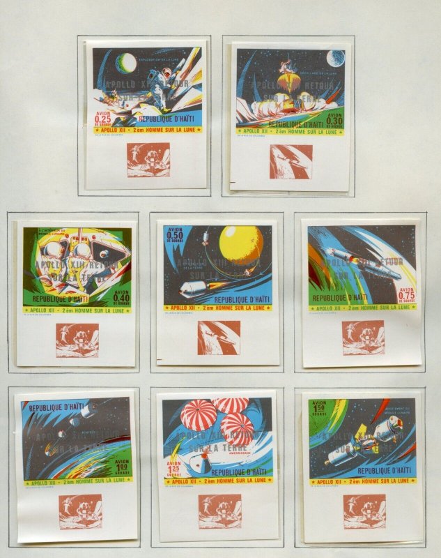 HAITI SELECTION OF APOLLO COMMEMORATIVE STAMPS & SOUVENIR SHEETS  MINT NH