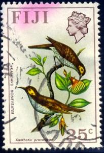 Kandavu Honey Eater, Fiji stamp SC#315 used