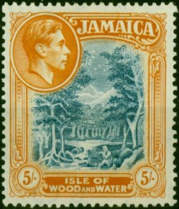 Jamaica 1938 5s Slate-Blue & Yellow-Orange SG132 P.14 Fine LMM