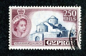 1955 Cyprus Sc.# 180 used cv $13 ( 9645 BCXX )