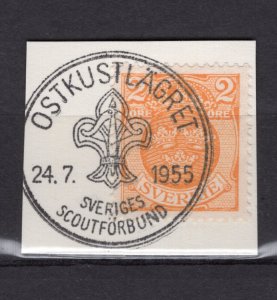 INTERNATIONAL SCOUT MOVEMENT 1955 EAST COAST MEETING SWEDEN SPECIAL CANCEL 79