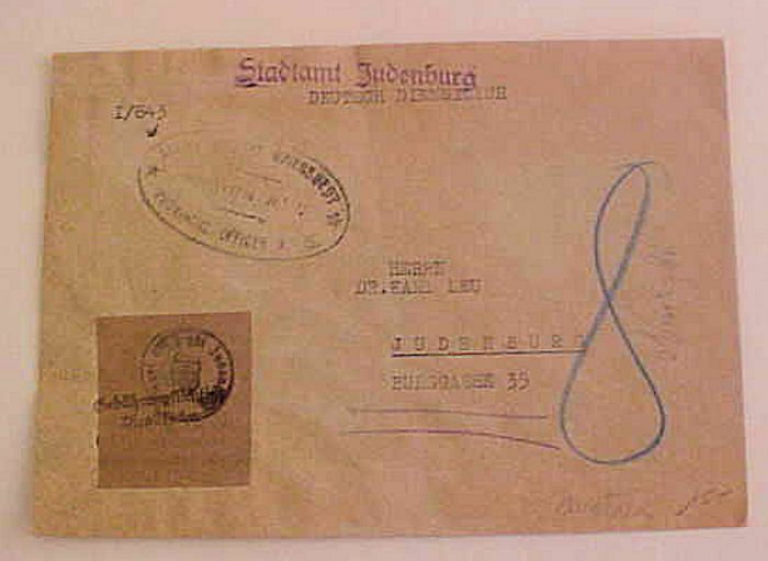 AUSTRIA  JEWISH 1945 JUDENBURG PROVIDENCIAL OFFICER