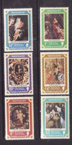 Turks & Caicos Is.-Sc#331-6-unused NH set-Ruben's Paintings-Christmas-1977-