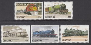 Lesotho 453-457 Trains MNH VF