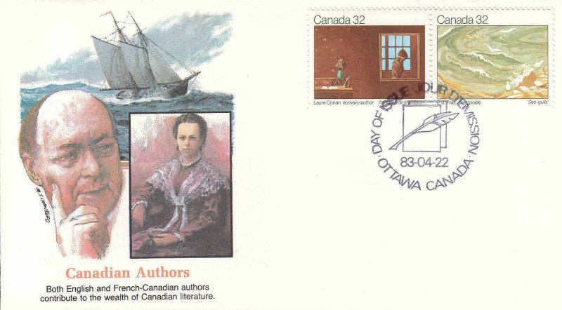 Canada FDC Sc # 979a Canadian Authors with Fleetwood cachet- WW 7304