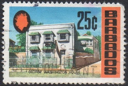 Barbados 1970 25c George Washington House used