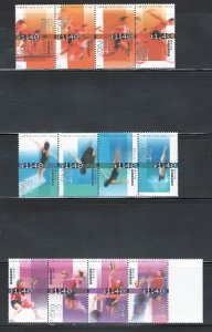 Hong Kong 2004 Sports Scott # 1104 - 1108 MNH (Strips of 4)