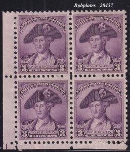 BOBPLATES #708 Washington Bicentennial Block F-VF LH SCV=$2.7