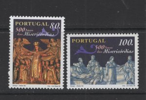 Portugal #2207-08 (1998 Philanthropic Organizations issue) VFMNH CV $2.25