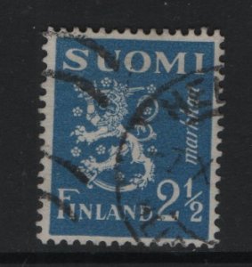 Finland    #174  used  1932   Lion   2 1/2m blue