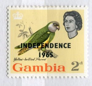 GAMBIA; 1965 early QEII Independence Bird issue fine Mint hinged 2d. value