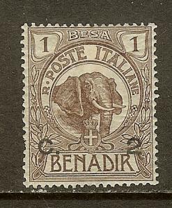 Italian Somaliland, Scott #10, 2c on 1b Elephant, MH