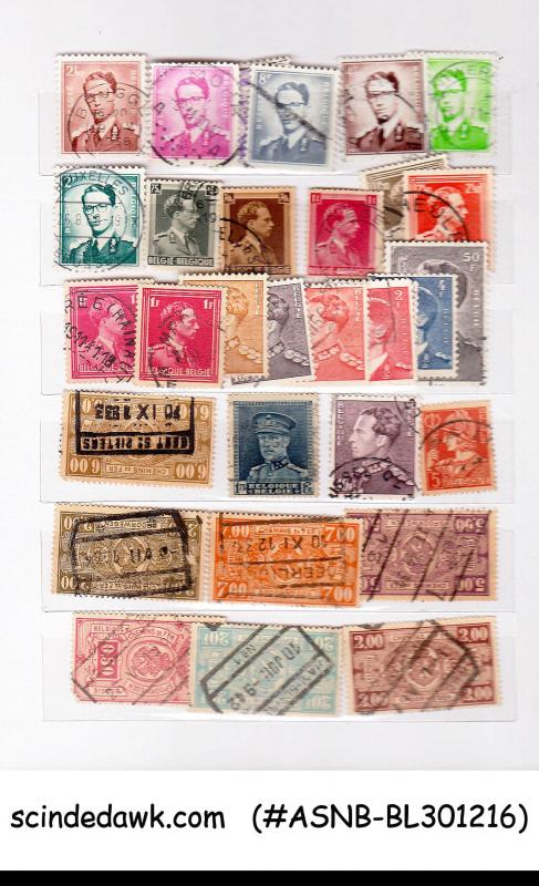 COLLECTION of BELGIUM USED STAMPS IN SMALL STOCK BOOK-175 USED STAMPS