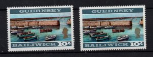 Guernsey 1969 10/- x 2 SG27 + 27A mint LHM WS32378