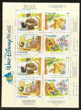 Canada 1621b 1996 Winnie the Pooh s.s. NH