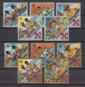 Burundi, Scott cat. 207-211, C41-C45. Scout Jamboree issue. LH. ^