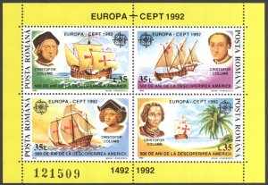 Romania Sc# 3742 MNH Miniature Sheet 1992 Europa