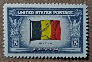 United States #914 5c Overrun Countries - Belgium MNH (1943)