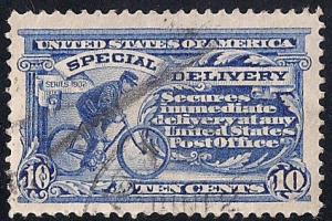 E8 10 cent  Messenger, Ultramarine  Stamp used F-VF