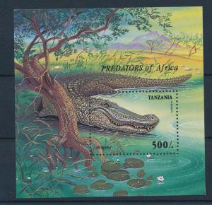 [27009] Tanzania 1995 Wild Life Predators Crocodile MNH Sheet