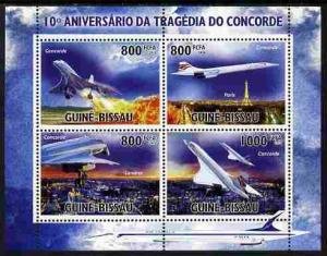 Guinea-Bissau 2010 CONCORDE TRAGEDY Sheet Perforated Mint (NH)