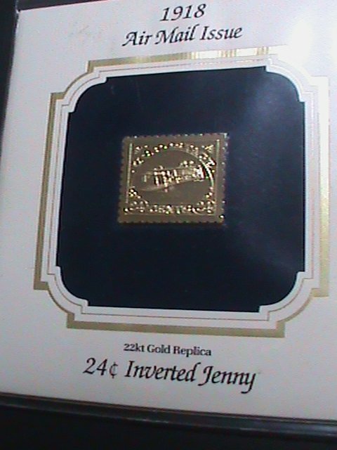 UNITED STATES-COVER-1918 SC# C3 22 KARTS GOLD REPLICA-24 CENTS INVERTED JENNY