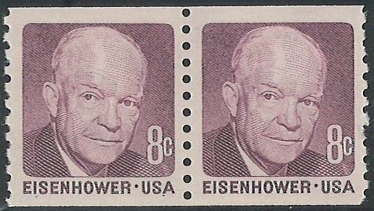 Scott: 1402 United States - Dwight Eisenhower - Coil Pair - MNH