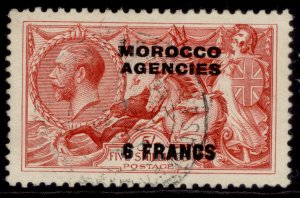 MOROCCO AGENCIES GV SG201, 6f on 5s rose-red, FINE USED. Cat £50.