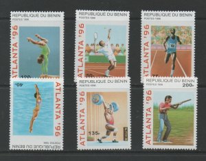 Thematic Stamps Sports - BENIN 1995 ATLANTA OLY 1347/52 6v mint