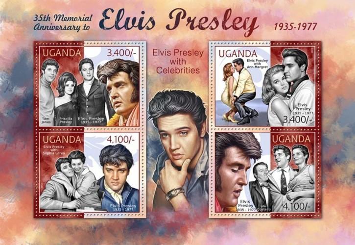 UGANDA 2012 SHEET ELVIS PRESLEY SINGERS MUSIC ugn12203a