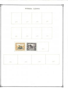 sierra Leone Mint (15) & Used (22) Hinged on Blank Int. Pages