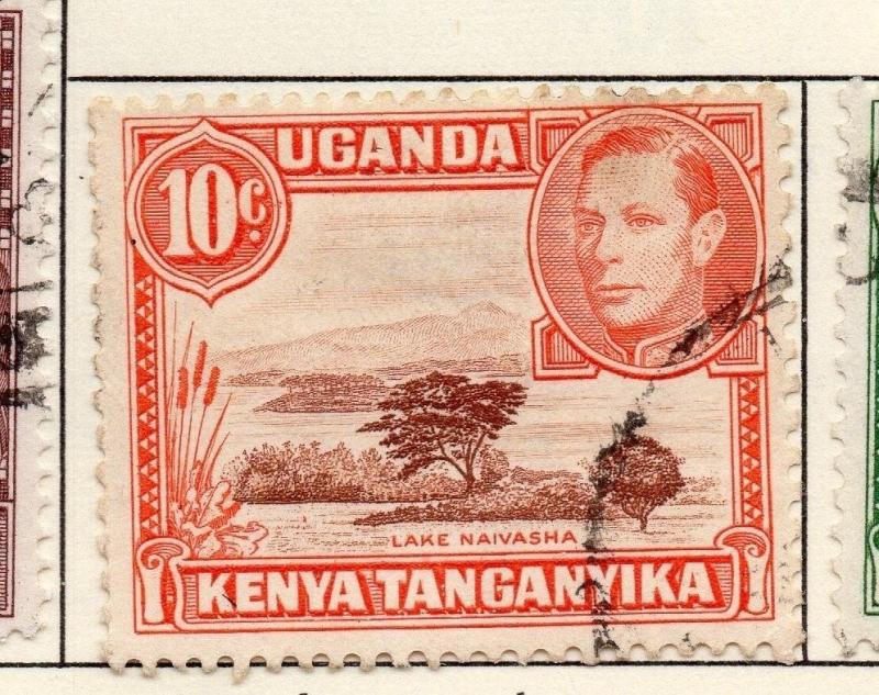 British KUT Uganda 1938-54 Early Issue Fine Used 10c. 027062