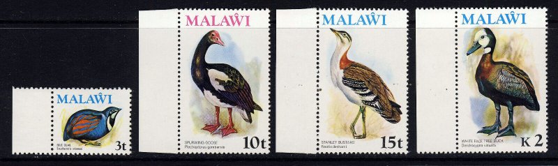 MALAWI 1975 Birds of Malawi Group WITHOUT WATERMARK SG 501 to SG 504 MNH 