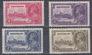 1935 NEWFOUNDLAND KGV SILVER JUBILEE ISSUE (SG# 250-253) MNH VF