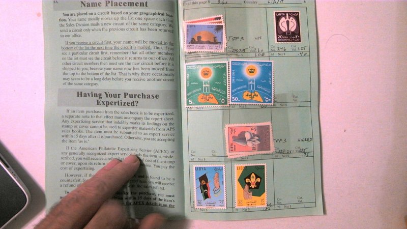 LIBYA COLLECTION IN BOOK, MINT/USED