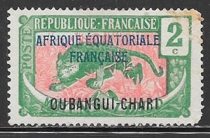 Ubangi-Shari 42: 2c Leopard, unused, NG, F-VF