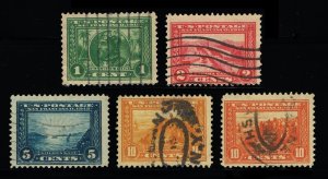 EXCELLENT GENUINE SCOTT #397 398 399 400 400A USED COMPLETE SET OF 5 STAMPS