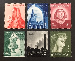 Egypt 1959 #474-9(6), Various Designs, MNH.