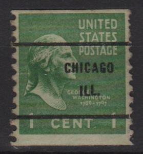 USA 1939 - Scott 839 used - 1c Washington - Precancel