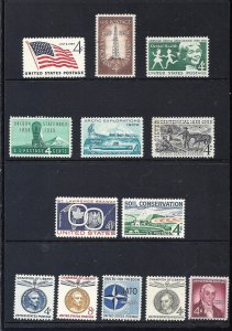 USA 1959 Scott Selection mnh almost complete