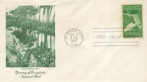 952 3c FLORIDA EVERGLADES - Fulton cachet