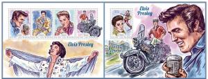 GUINEA BISSAU 2014 2 SHEETS gb14705ab ELVIS PRESLEY HARLEY