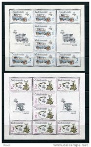 Czechoslovakia 1987  3 Sheets   Mi 2911-2 2913 MNH (Klienbogen)