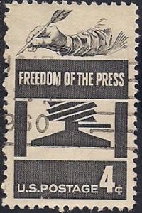 1119 4 cents LOGO Freedom of Press (1958) Stamp used XF